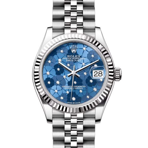 Rolex Datejust 278274 Azzurro Blue Floral Motif