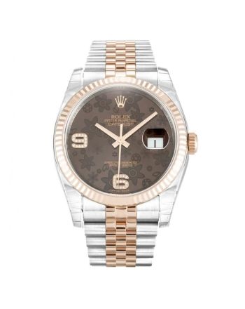 Rolex Datejust Chocolate Floral Diamond Dial 116231 Unisex 36MM